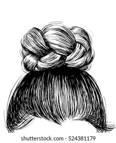 Vectores Imagenes Y Arte Vectorial De Stock Sobre Girl Hair