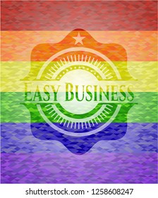 Easy Business lgbt colors emblem 