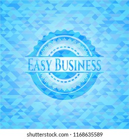 Easy Business light blue mosaic emblem