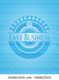 Easy Business water emblem. Vector Illustration. Detailed.