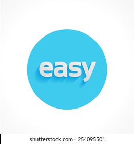 Easy Button, Vector Icon Isolated On White