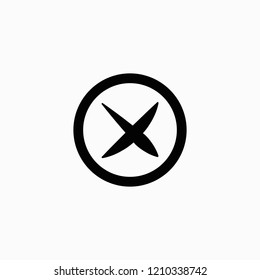 easy cancel button desing line icon