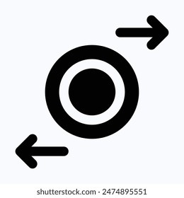 Easy Cash Flow Icon With Dollar Coin Vector Icon, Isolated Silhouette Vector Icon.