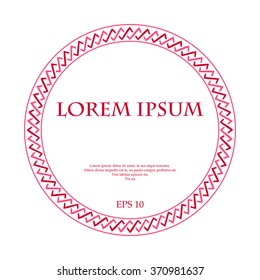 Easy celtic round frame for text with a stroke