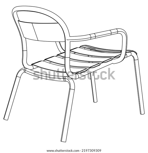 Easy Chair Line Vector Illustration Isolated Stock Vector (Royalty Free ...