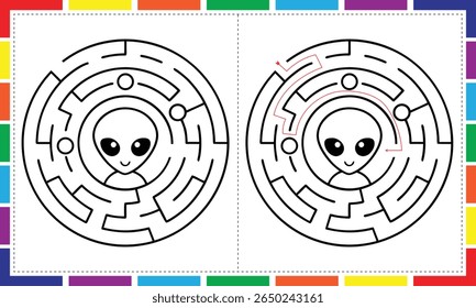 Puzzle circular fácil del laberinto para el jardín de infantes, juego circular divertido del laberinto para la actividad de aprendizaje de los niños