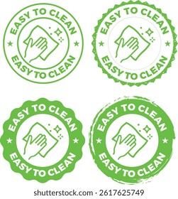 Easy Clean Icons Set – Black Filled and Outlined Vector Design