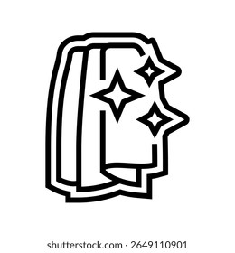 easy clean line icon vector. easy clean sign. isolated contour symbol black illustration