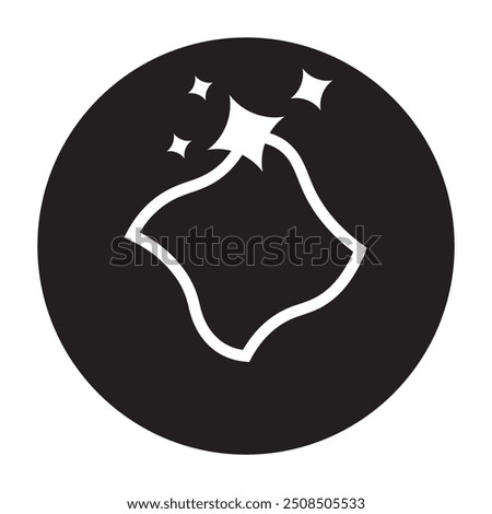 Easy clean logo badge design. Clean icon. Clean icon in black and white.