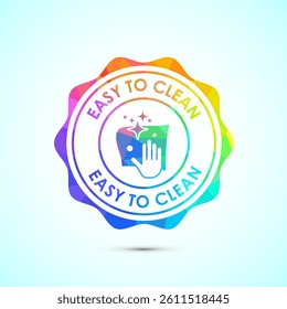 Easy cleaning icon design illustration. Clean surface icon sign symbol in low poly style