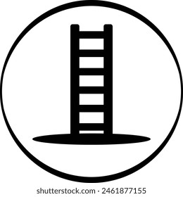 Easy to climb stepladder vector icon design, Labor Day Symbol, 1st of May Sign, International Workers Day stock illustration, old style wooden ladders concept