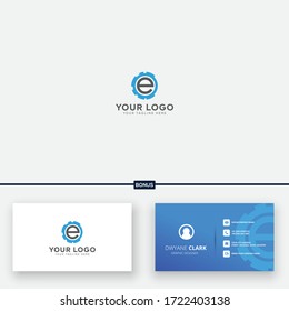 Easy Coin and letter E logo e commerce modern design