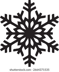 Diseño de Vector de flor de nieve fría fácil