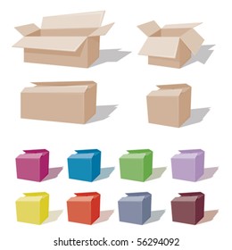 Easy color change for a Cardboard box