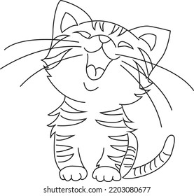 Easy Coloring drawings animals drawing black   white vector illustration and thin line black stroke graphic design