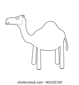 Easy Coloring drawings of animals for little kids: Camel