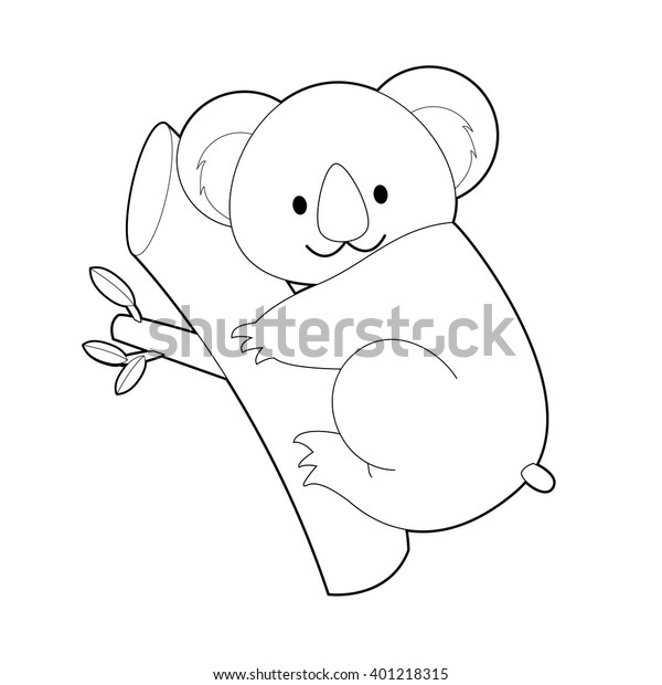 Easy Coloring Drawings Animals Little Kids Stock Vector