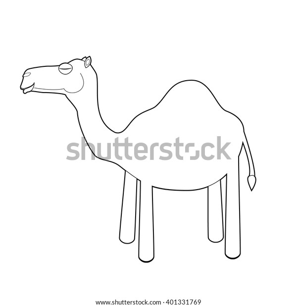 Easy Coloring Drawings Animals Little Kids Stock Vector
