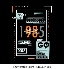 easy come typography graphic t shirt design vector