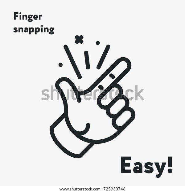 簡単なコンセプト 指を合わせる手のジェスチャ最小の平線の輪郭線のストロークアイコンピクトグラム のベクター画像素材 ロイヤリティフリー