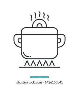 Easy to Cook Icon Vector Illustration Logo Template