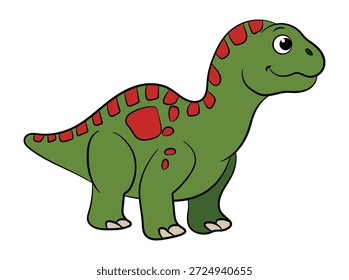 Dinosaurio lindo fácil sobre un fondo blanco