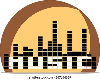 easy digital equalizer sound signal - vector illustration