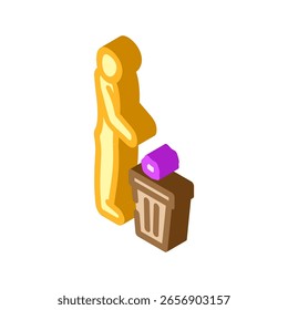 easy disposal isometric icon vector. easy disposal sign. isolated symbol illustration