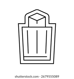 Línea de fácil eliminación icono Vector. muestra de fácil eliminación. símbolo de contorno aislado ilustración negra