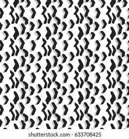 easy drawn black and white graphic pattern of spots and smears, and textures on a white background