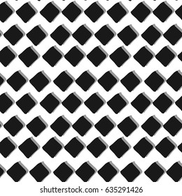 easy drawn black and white graphic pattern of diamonds with textures on a white background