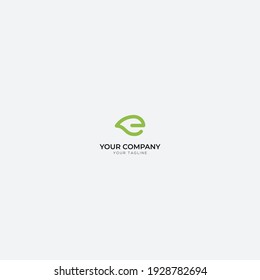 Easy e commerce logo with leave and life