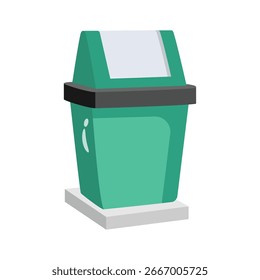 Fácil de editar icono 2d de contenedor de basura