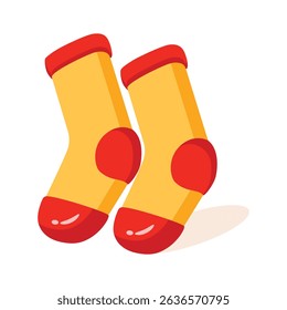 Easy to edit 2d icon of summer socks