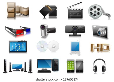 easy to edit collection of electronic and media device