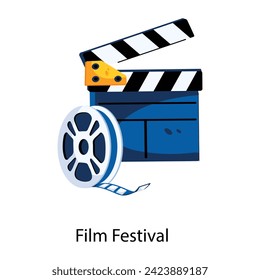 Fácil de editar icono plano del festival de cine 