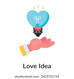 Easy to edit flat icon of love idea 