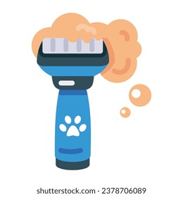 Easy to edit flat icon showing electric razor  