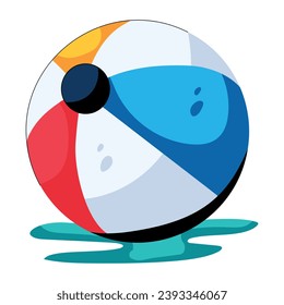 Easy to edit flat icon of volleyball 