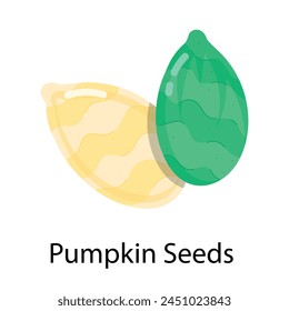 Fácil de editar pegatina plana de semillas de calabaza
