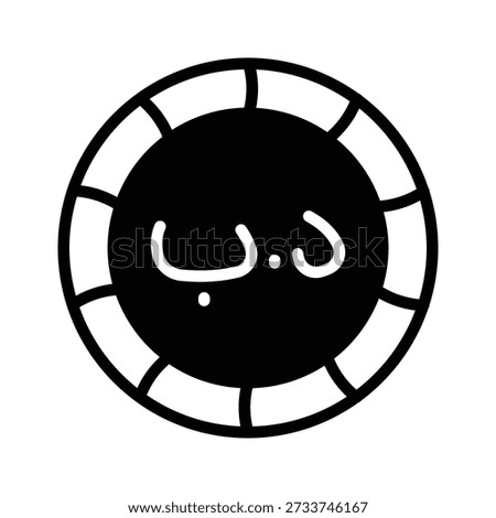 Easy to edit glyph icon of bahraini dinar for stock