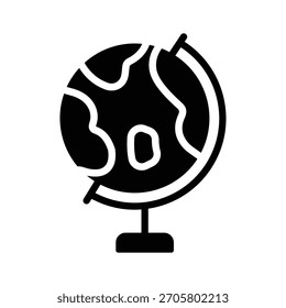 Icono de glifo fácil de editar del globo de mesa giratorio