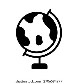 Icono de glifo fácil de editar del globo de mesa giratorio