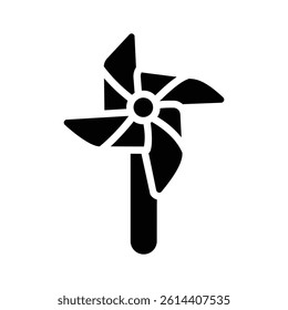 Easy to edit glyph style icon of paper pinwheel