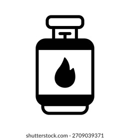 Einfach zu bearbeiten Glyphe Stil Symbol zeigt Gasflasche