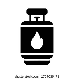 Einfach zu bearbeiten Glyphe Stil Symbol zeigt Gasflasche