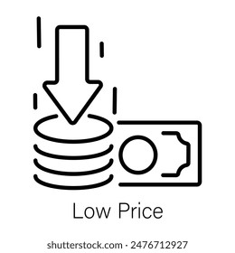 Easy to edit line icon of low price 