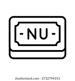 Easy to edit line icon showing bhutanese ngultrum design