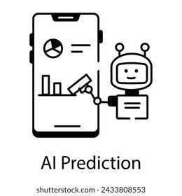 Fácil de editar icono lineal de predicción de aire