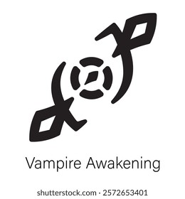 Easy to edit solid icon of vampire awakening 